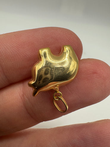 9ct gold cow charm