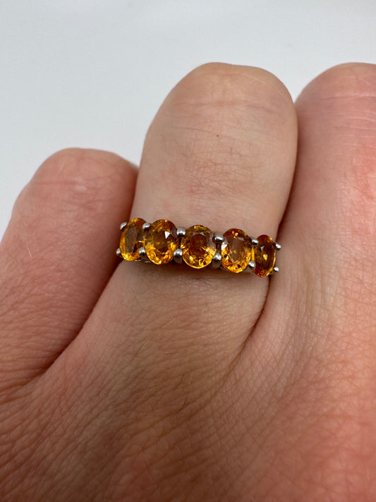 Silver topaz ring