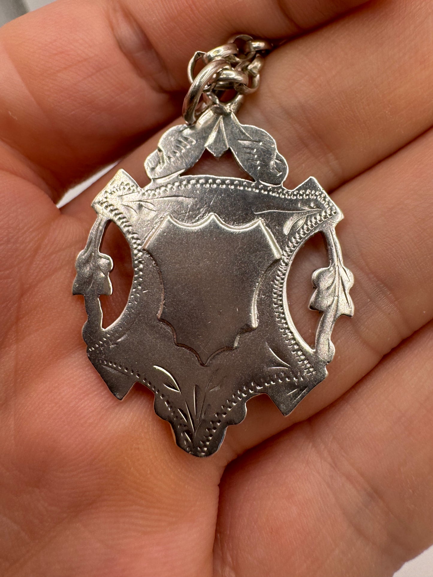 Vintage silver fob necklace