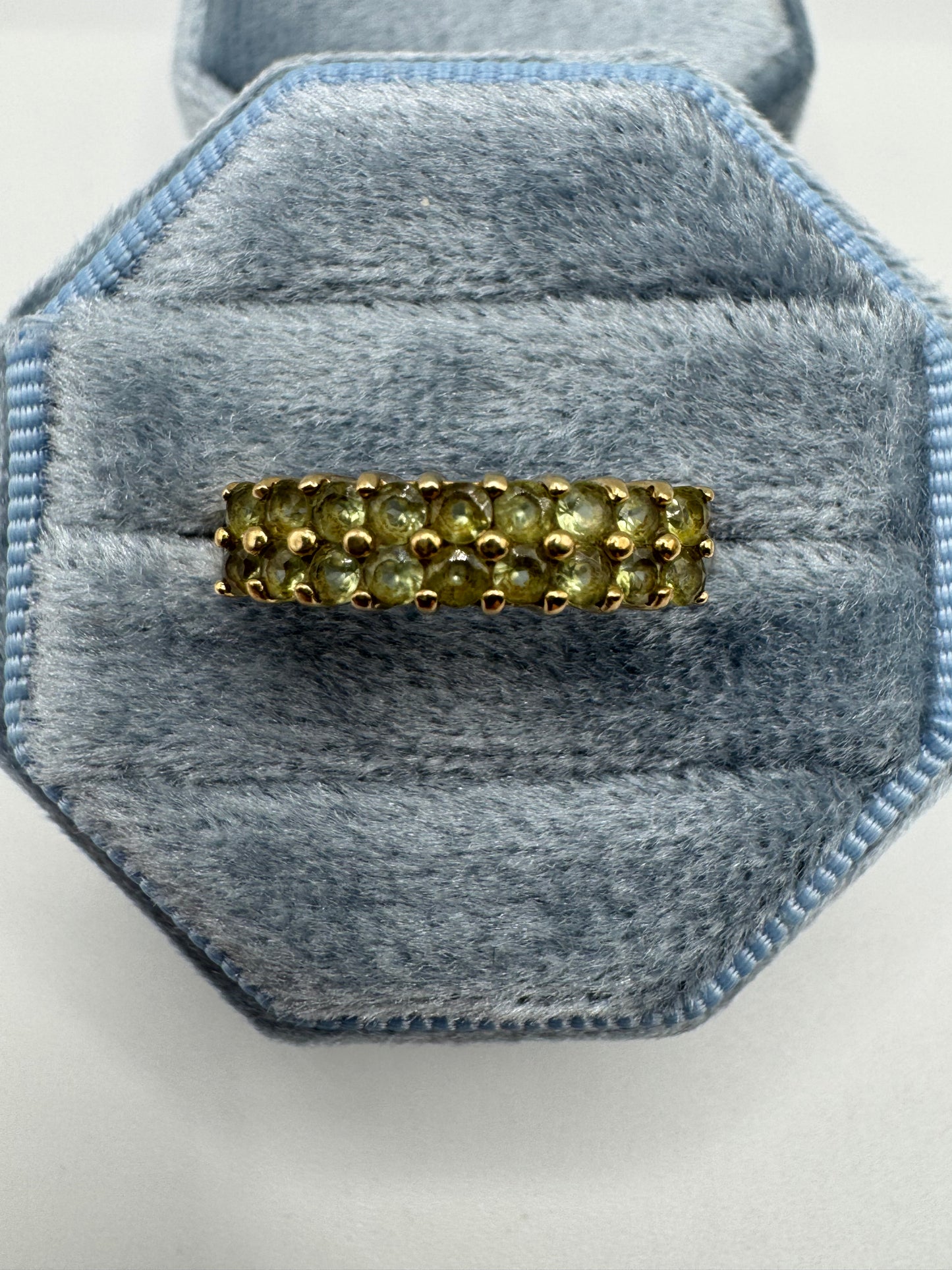 9ct gold quartz cluster ring