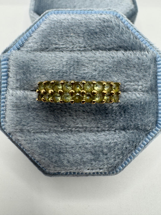 9ct gold quartz cluster ring
