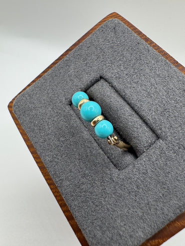 9ct gold turquoise ring
