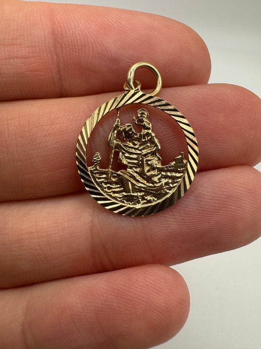 9ct gold St Christopher charm
