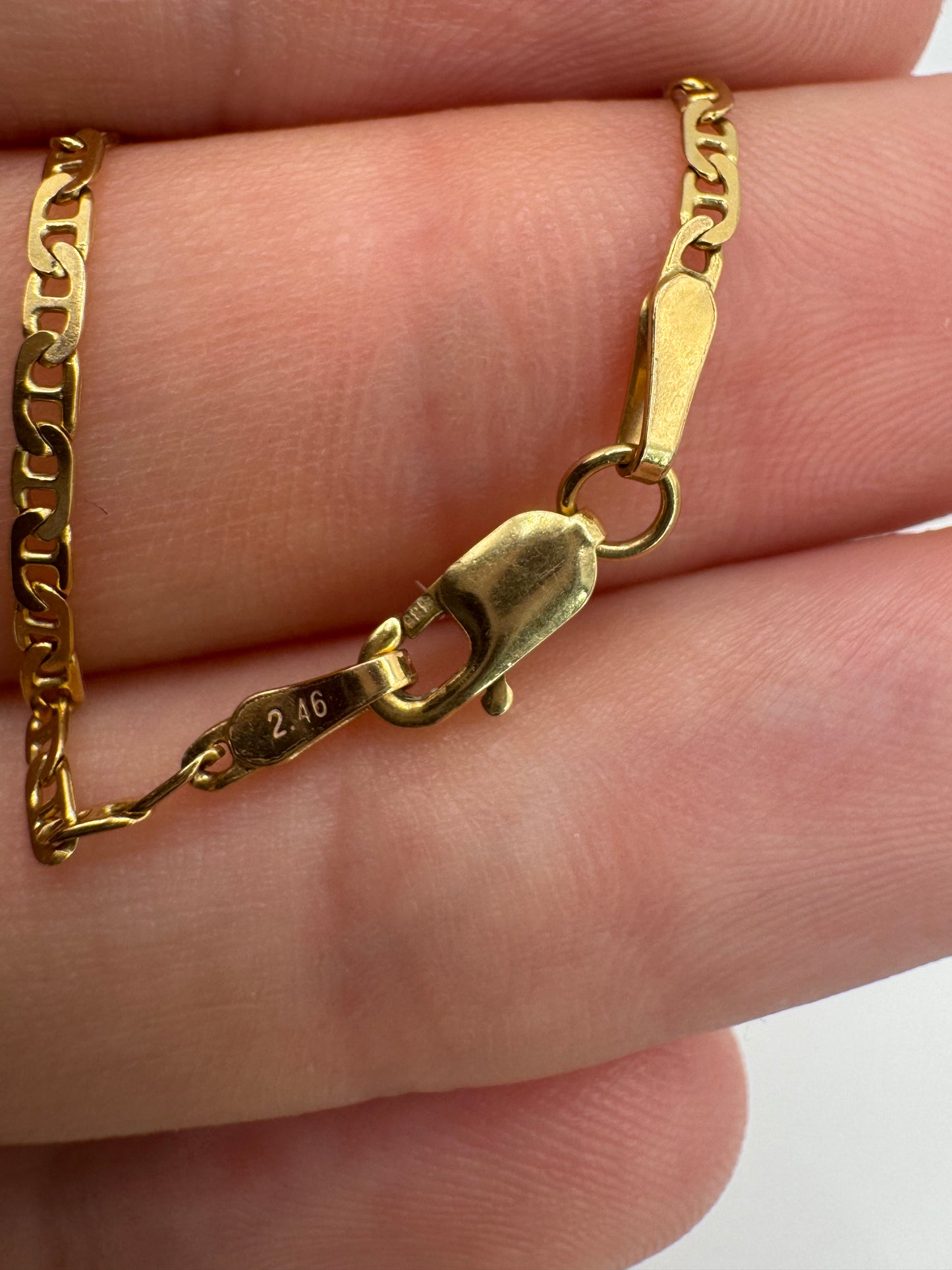9ct gold double mariner chain 26