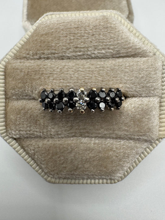 9ct gold diamond cluster ring
