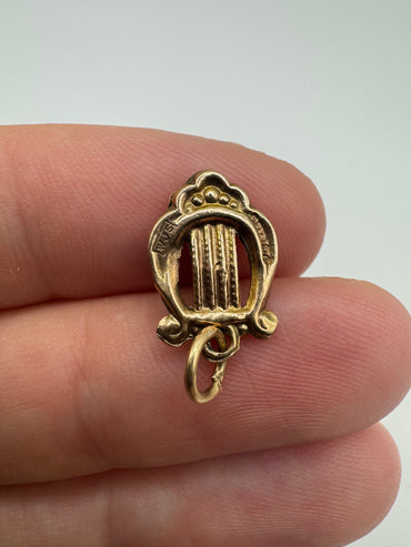 9ct gold harp charm