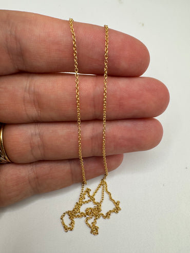 9ct gold trace chain 53 18”