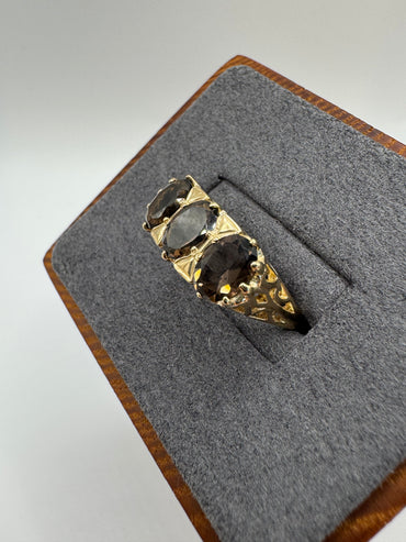 9ct gold Smokey quartz ring