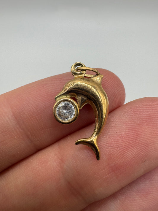 9ct gold dolphin charm