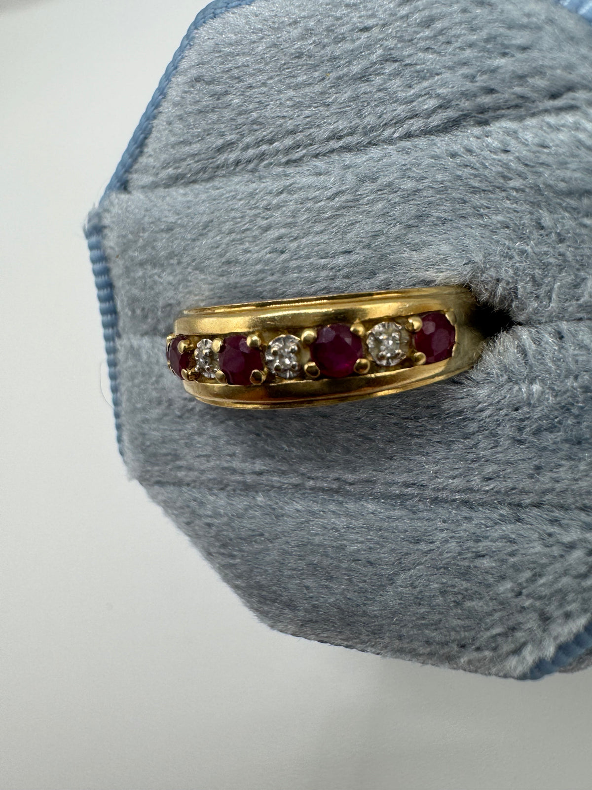 9ct gold ruby and diamond ring