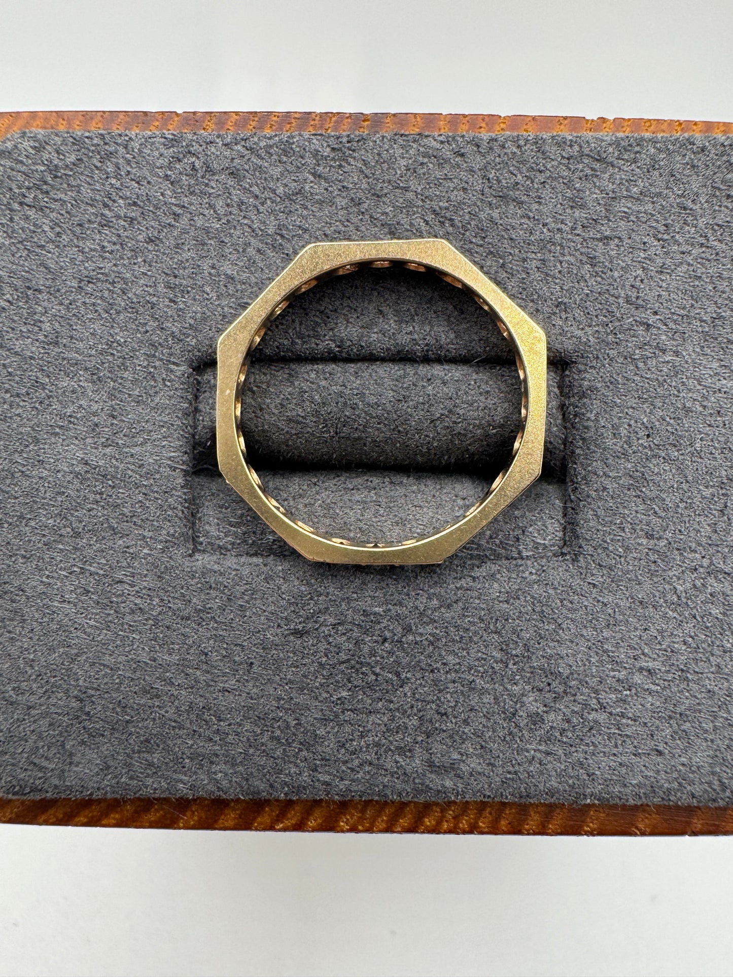 Antique 9ct gold paste eternity ring