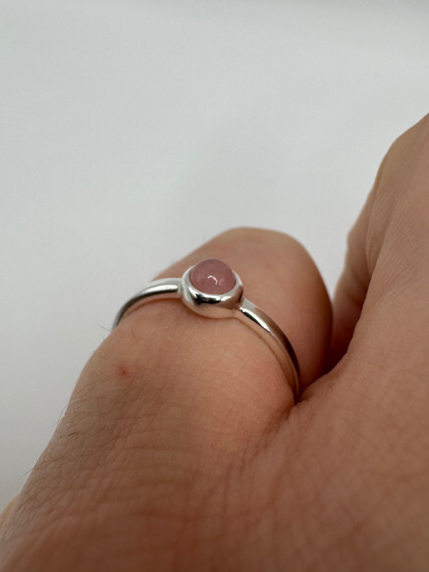 Silver quartz ring