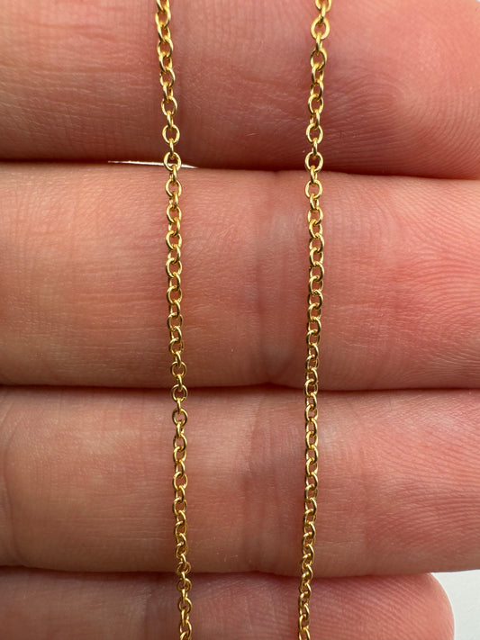 9ct gold trace chain 53 18”