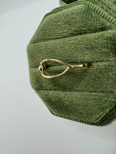 9ct gold wishbone ring