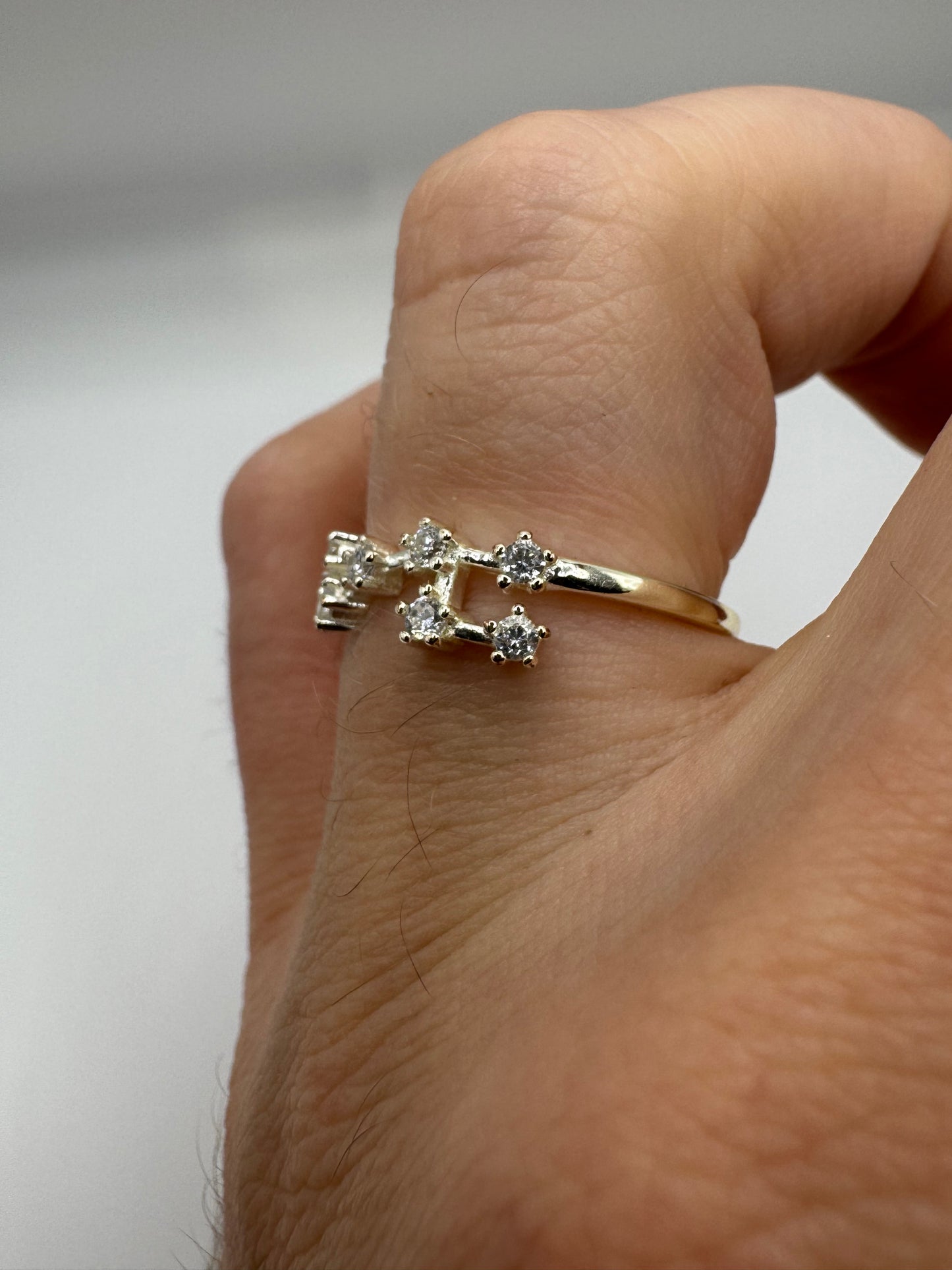 Silver cz ring (7.25-O)
