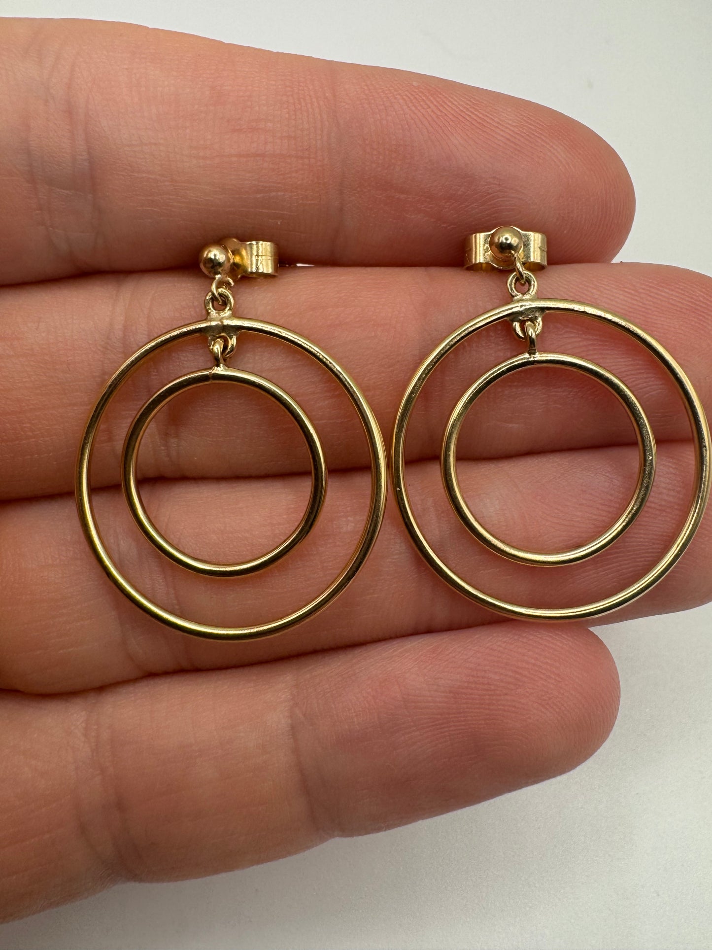 9ct gold dangle earrings