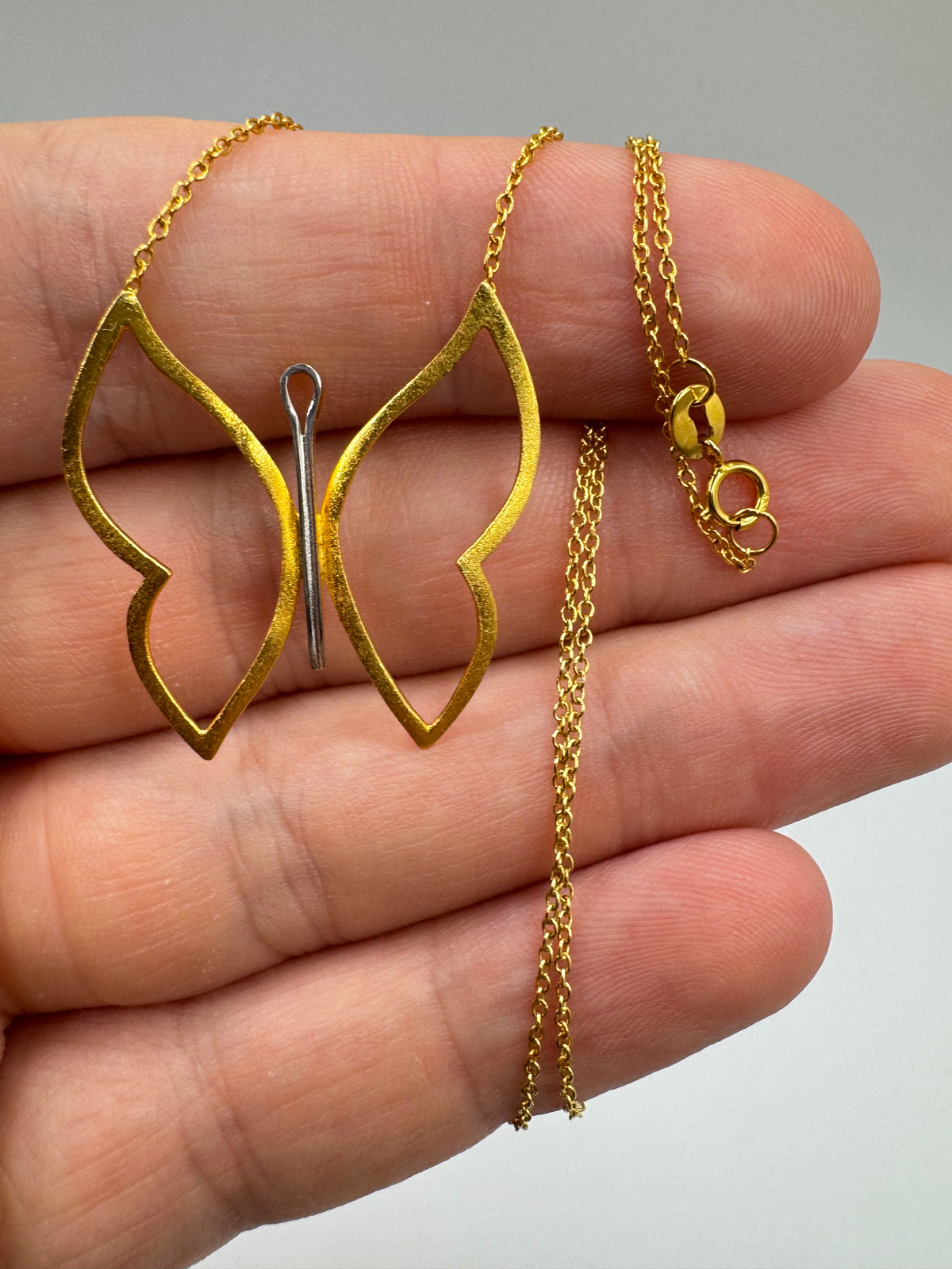 14ct gold butterfly necklace