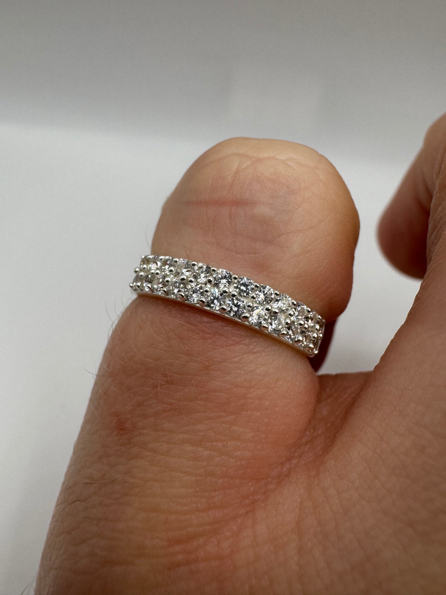 Silver cz ring