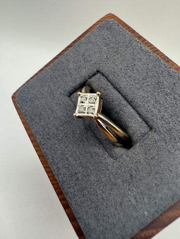 9ct gold diamond ring