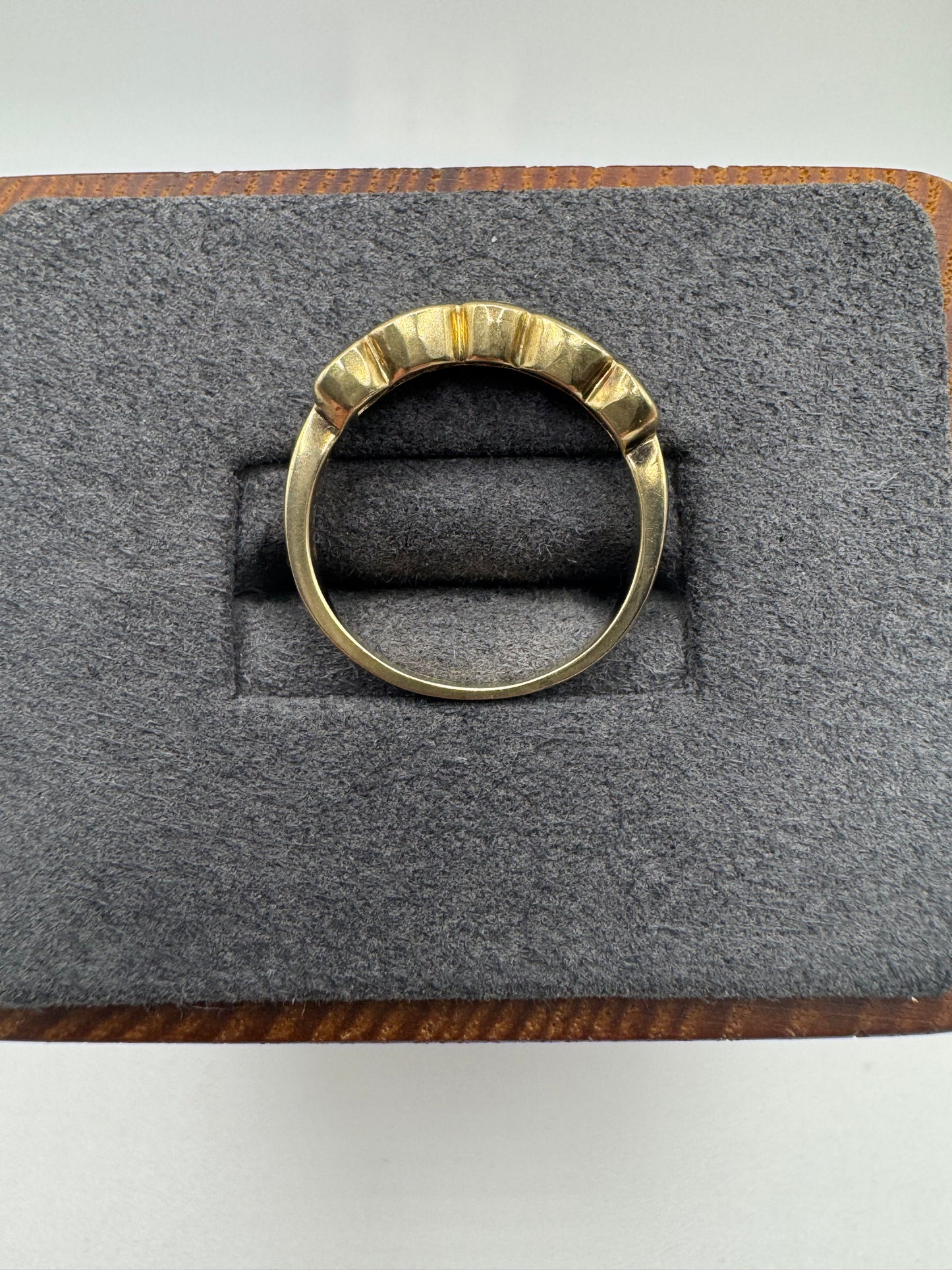 9ct gold topaz and amethyst ring
