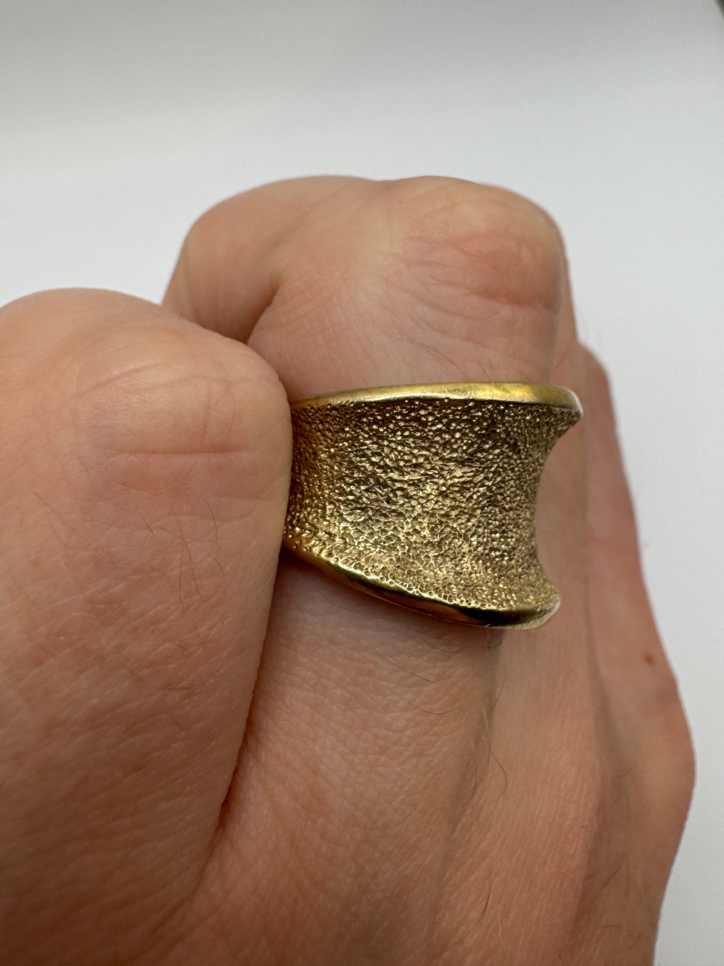 Silver glitter effect ring (7.5/O1/2)