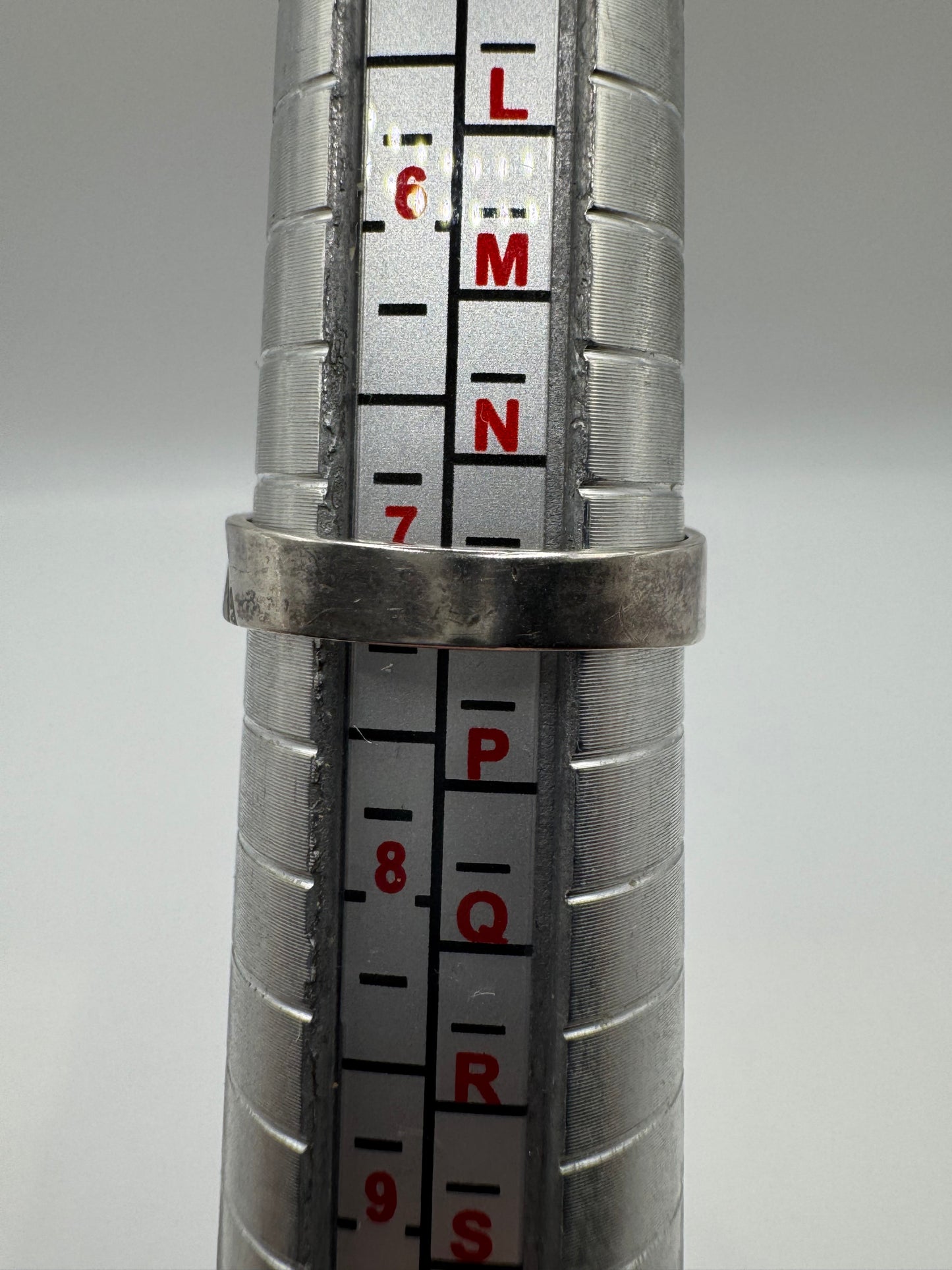 Silver sapphire and diamond ring