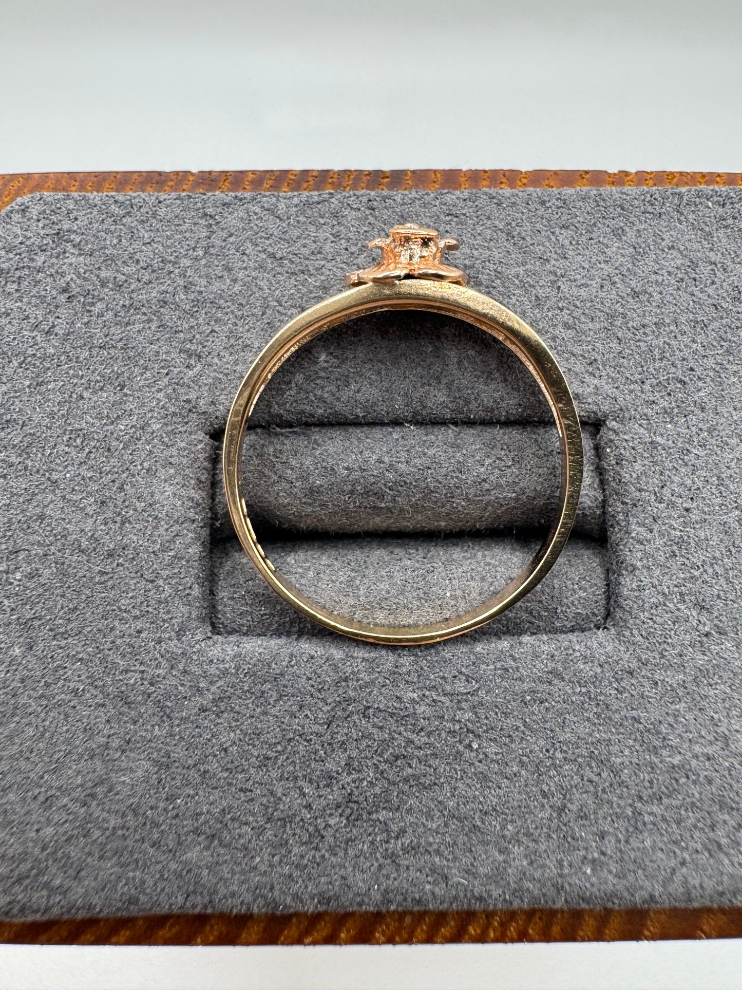 9ct rose gold rose ring