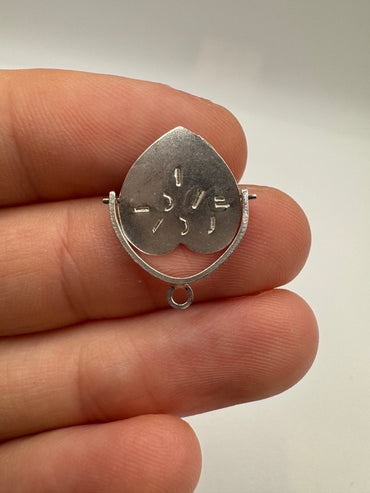 Silver “I Love You” spinner charm