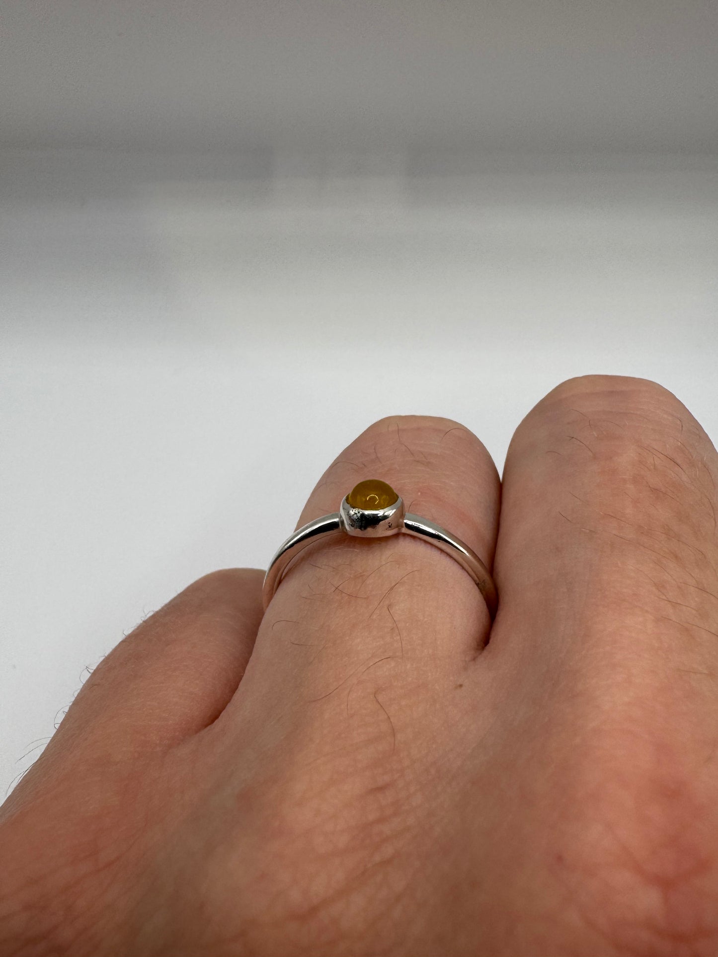 Silver quartz ring (8-P1/2)