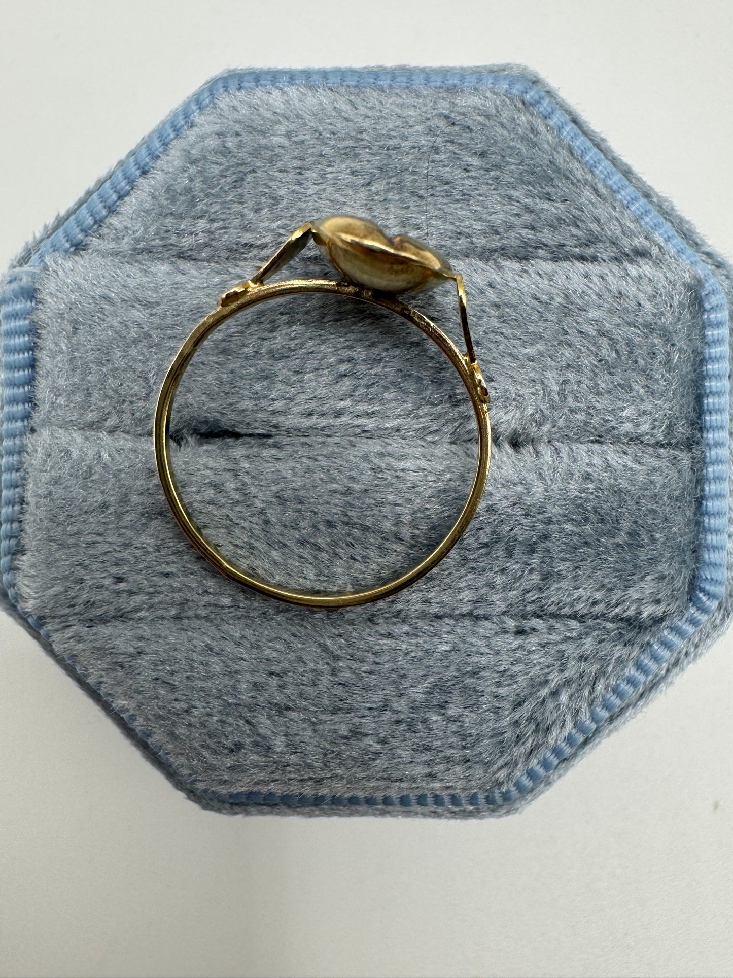 9ct gold coffee bean ring