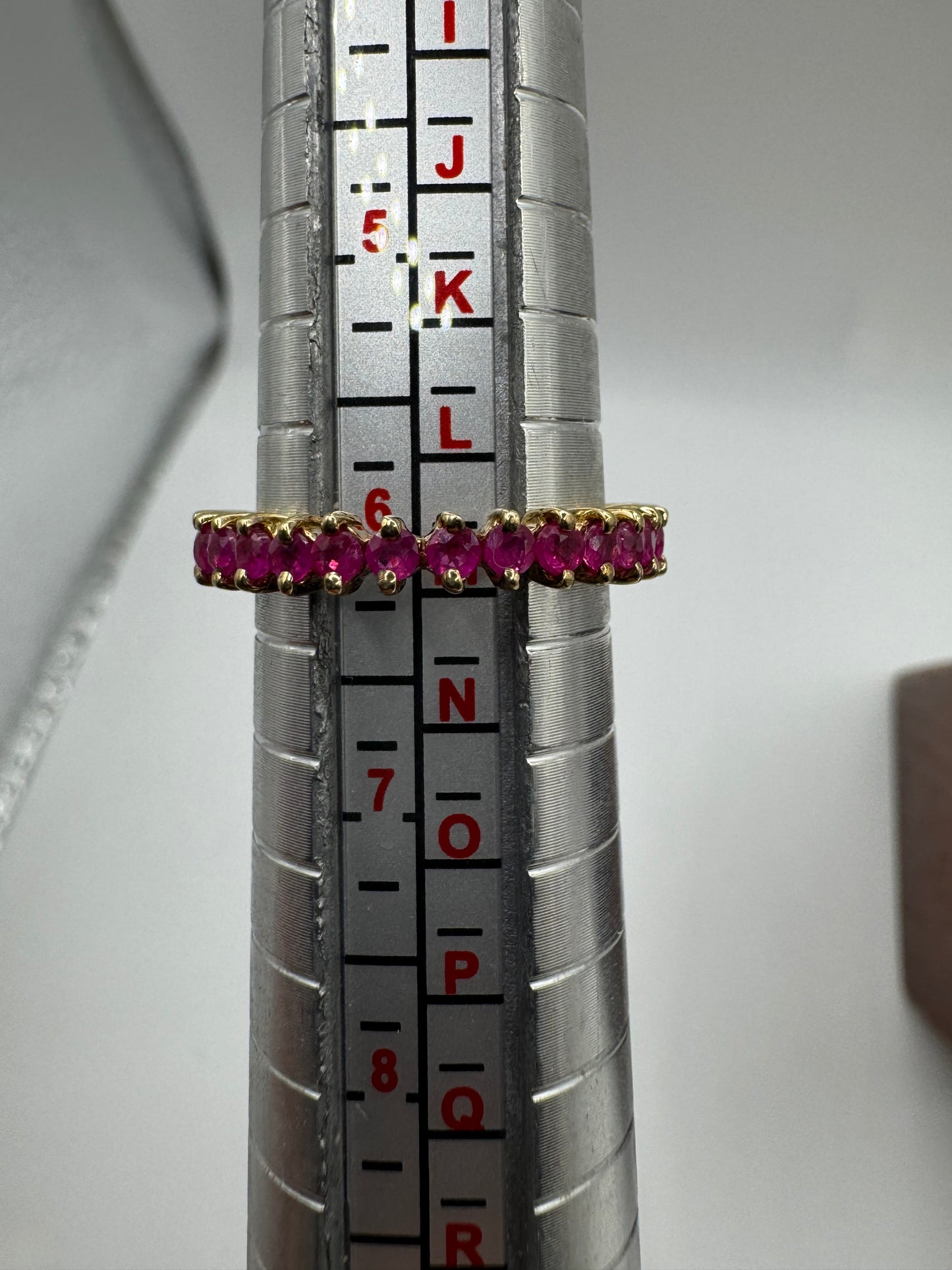 9ct gold ruby full eternity ring