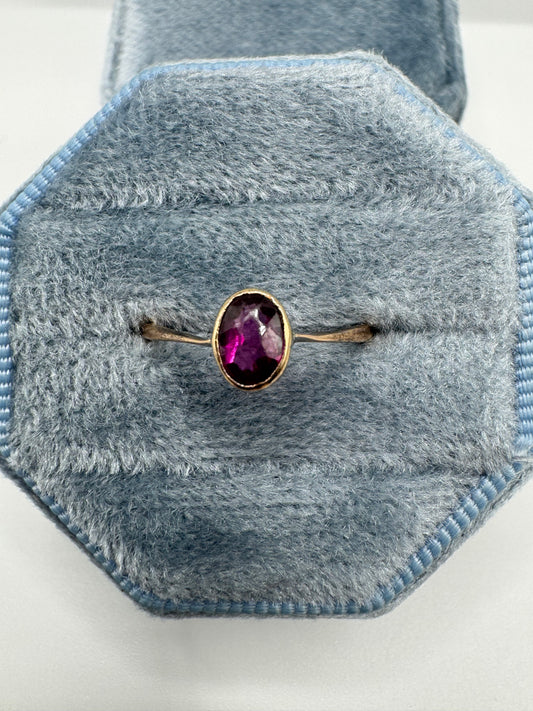 9ct rose gold tourmaline ring