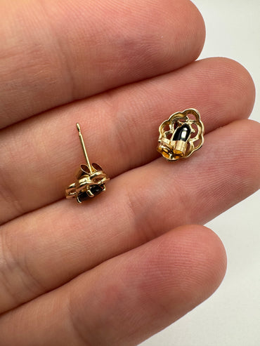 9ct gold sapphire earrings