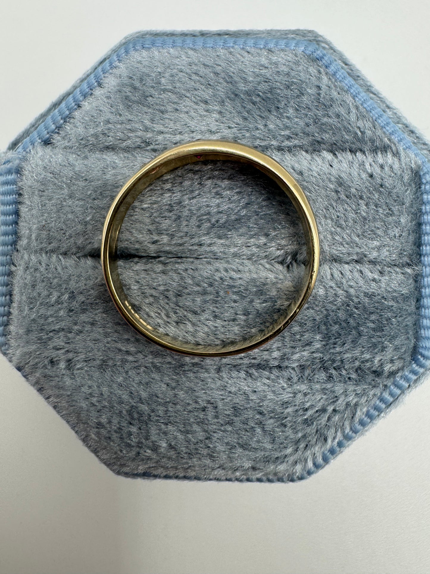 9ct gold pink topaz gypsy ring