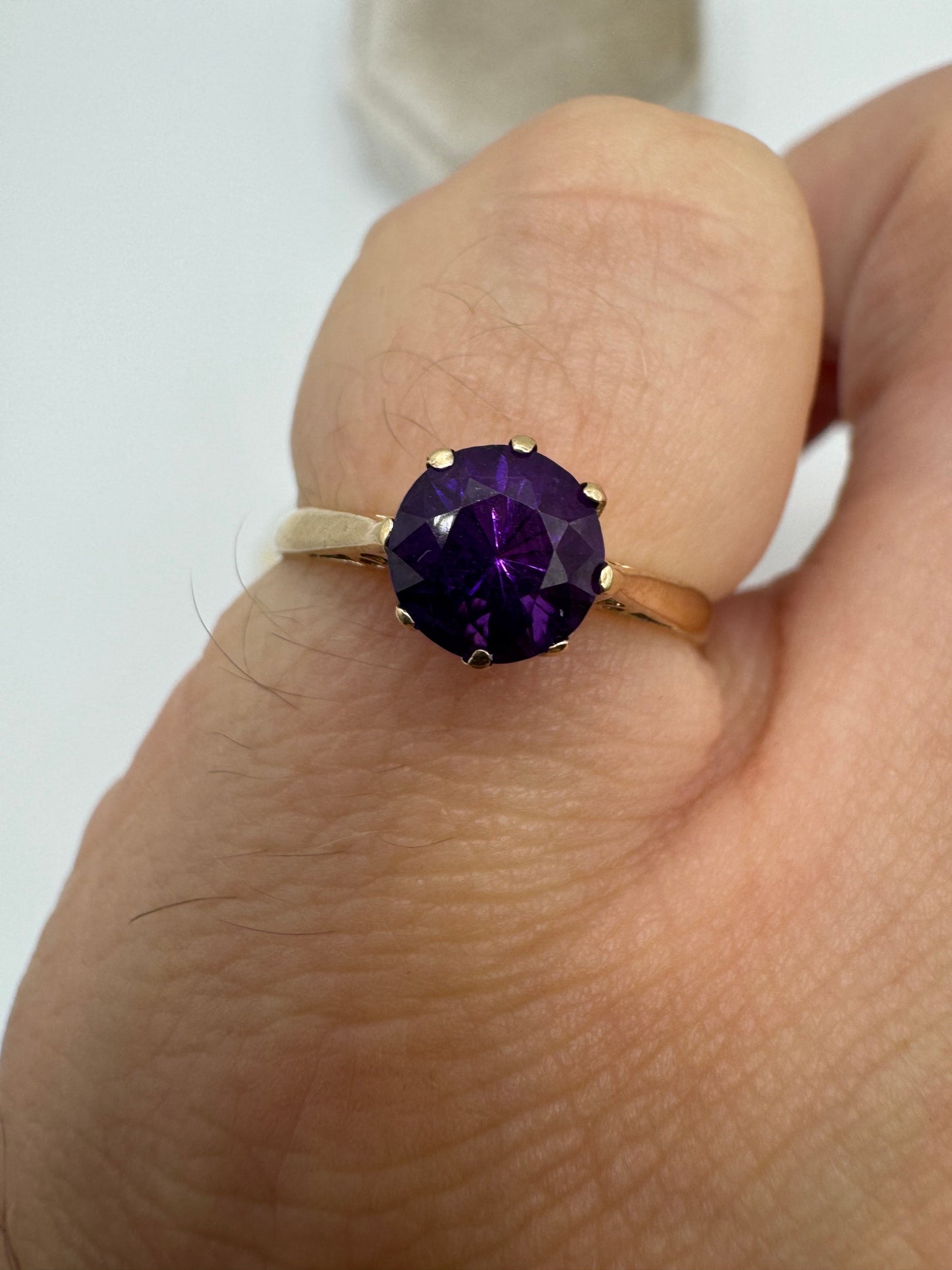 9ct gold amethyst ring