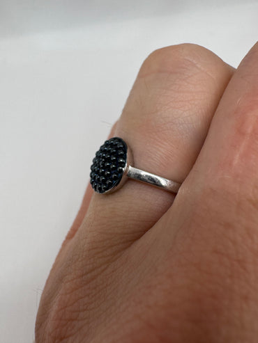 Silver diamond ring