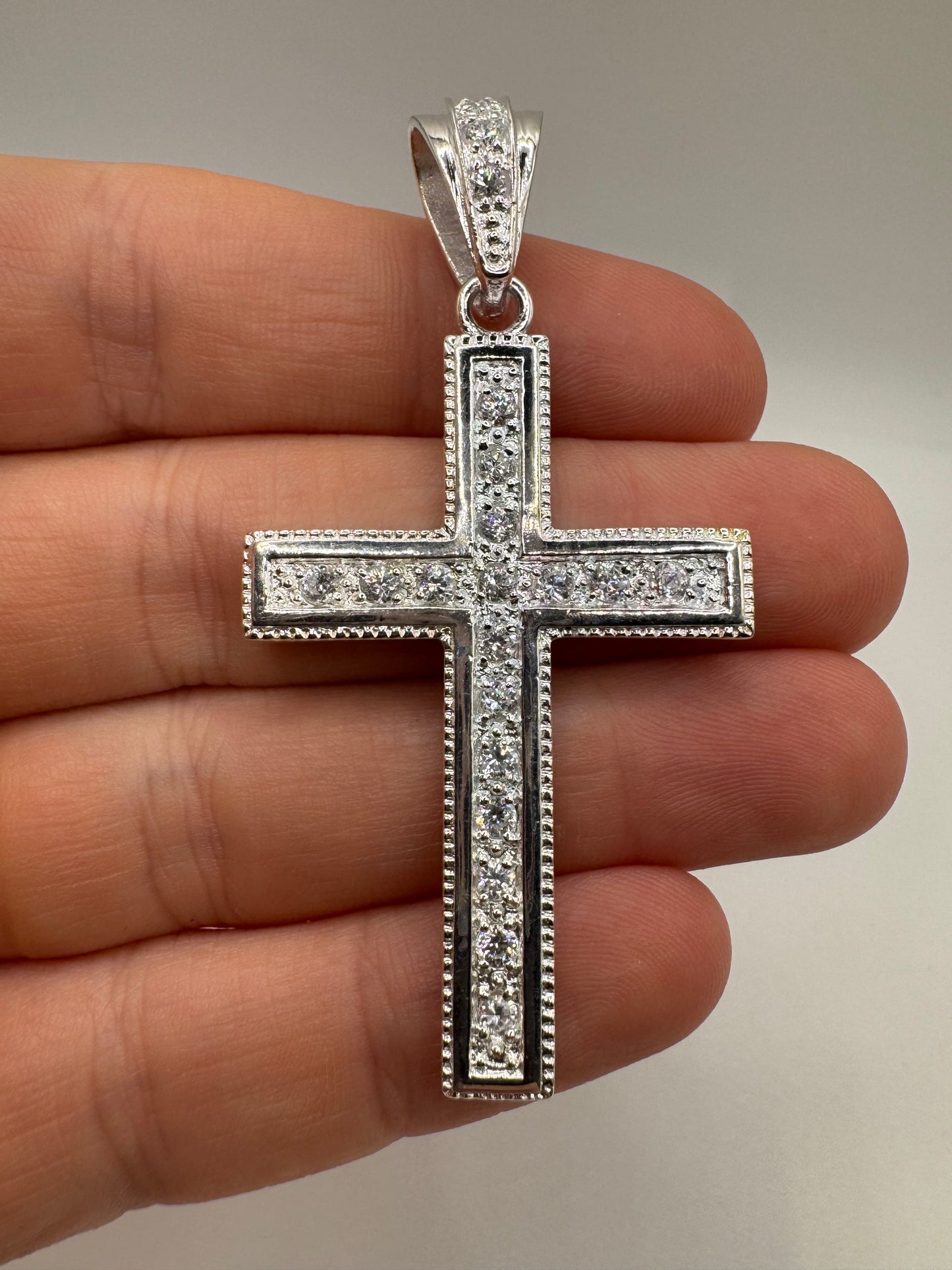 Silver cross pendant