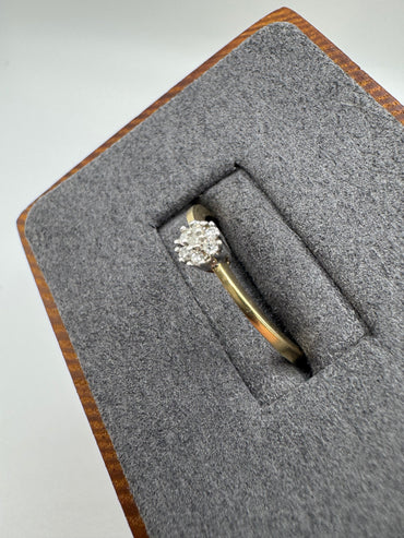 14ct gold diamond cluster ring