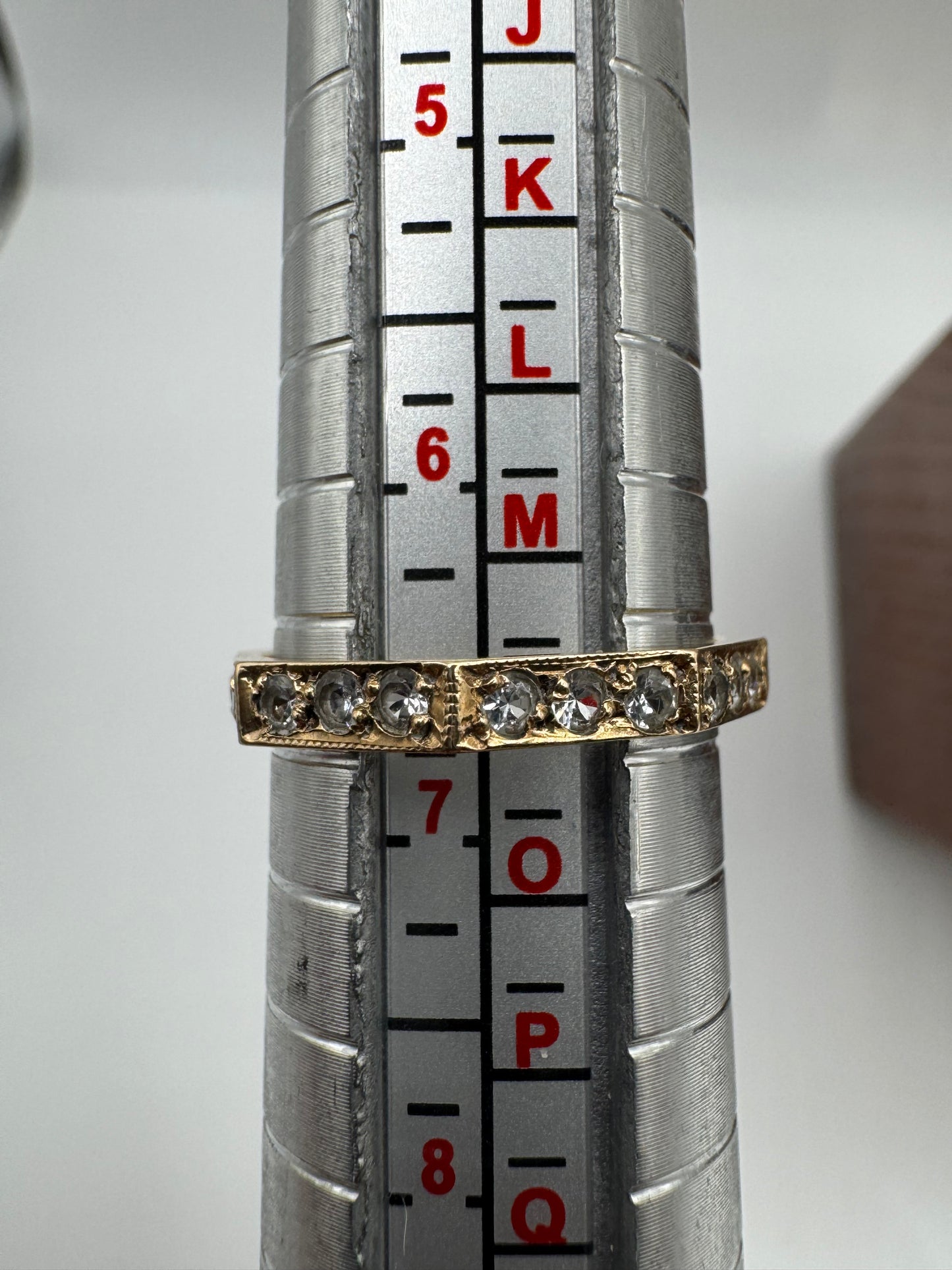 Antique 9ct gold paste eternity ring
