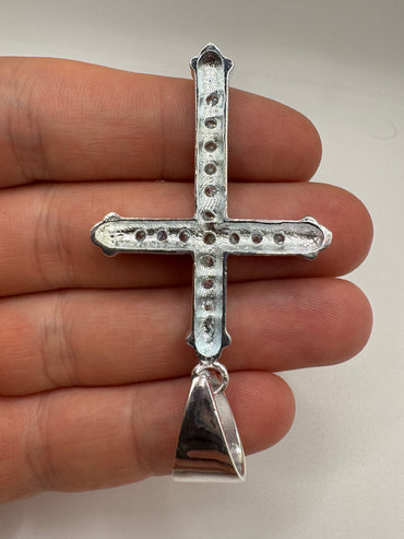 Silver cross pendant