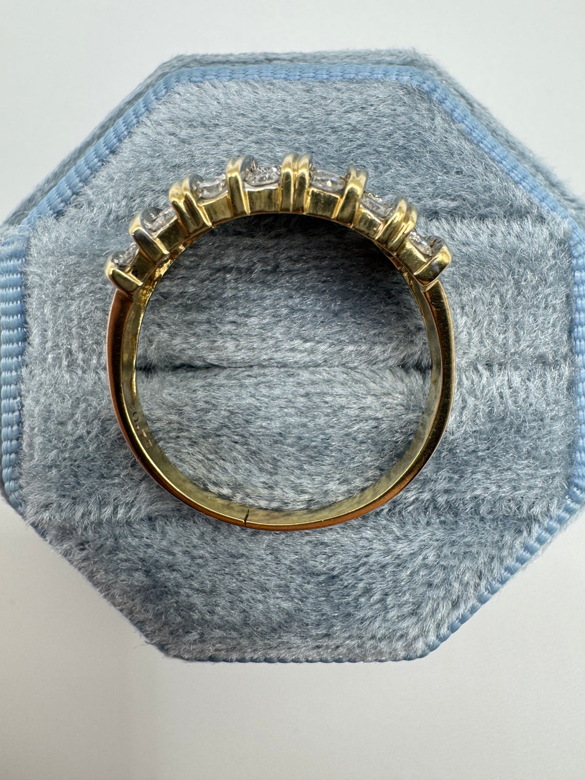 9ct gold 75 point diamond ring