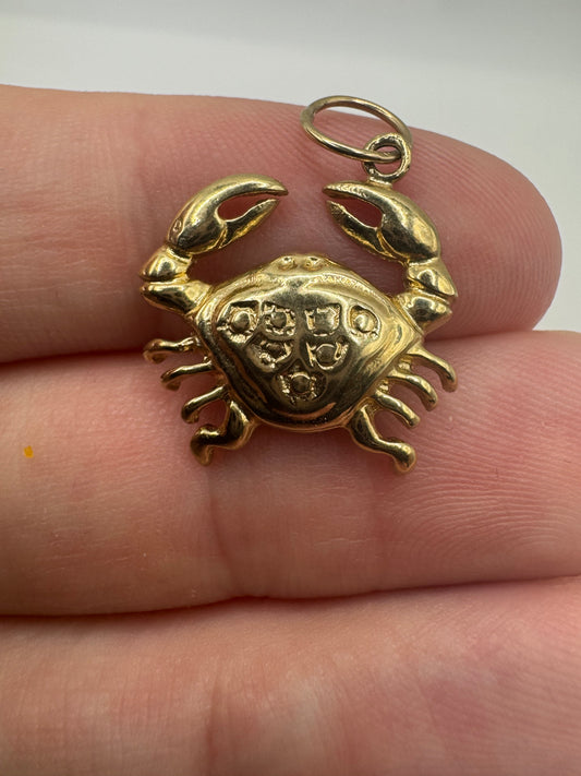 9ct gold Cancer zodiac pendant
