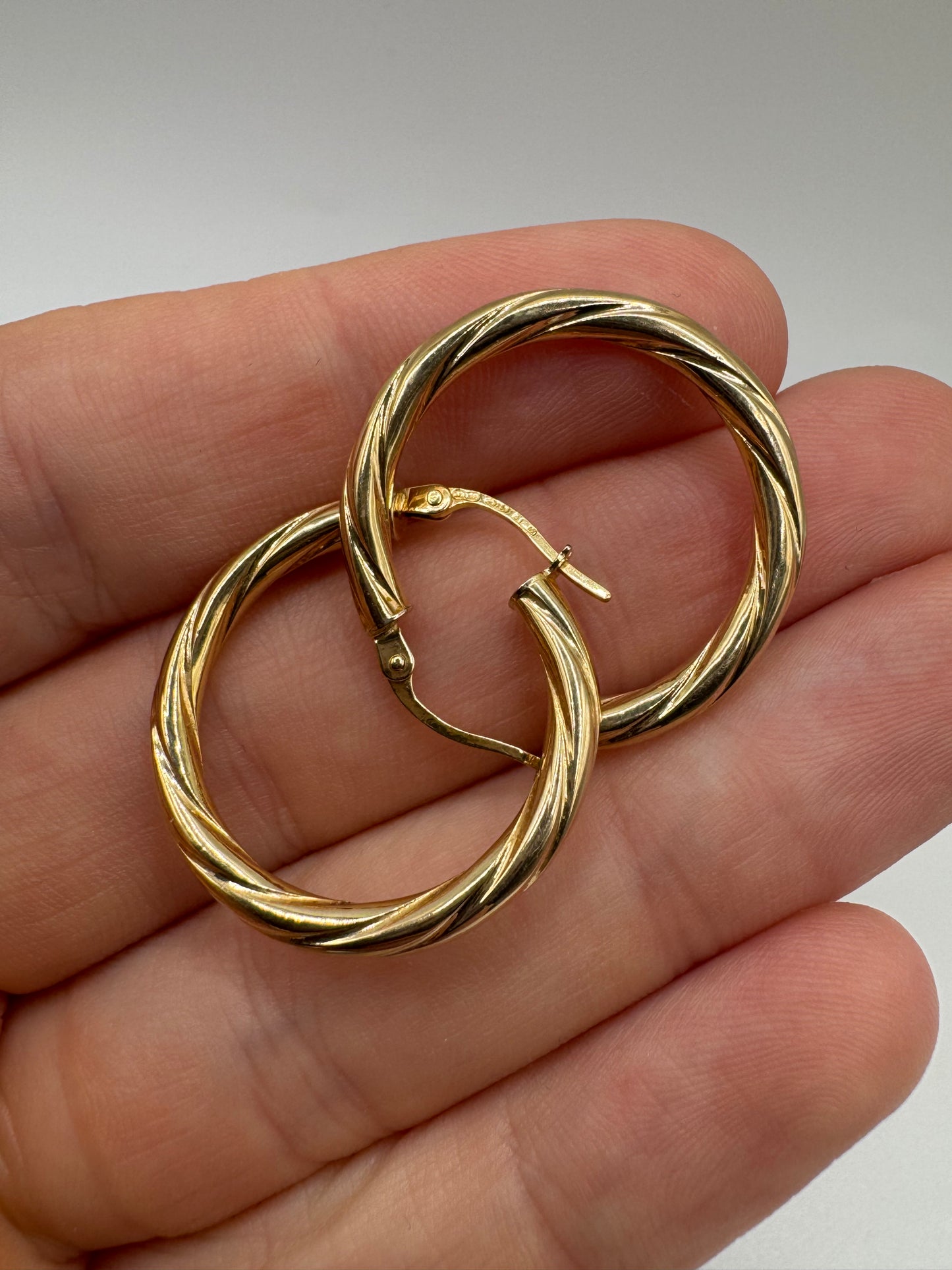 9ct gold creole earrings