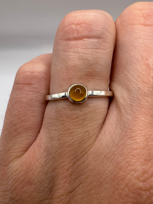 Silver quartz ring (8-P1/2)