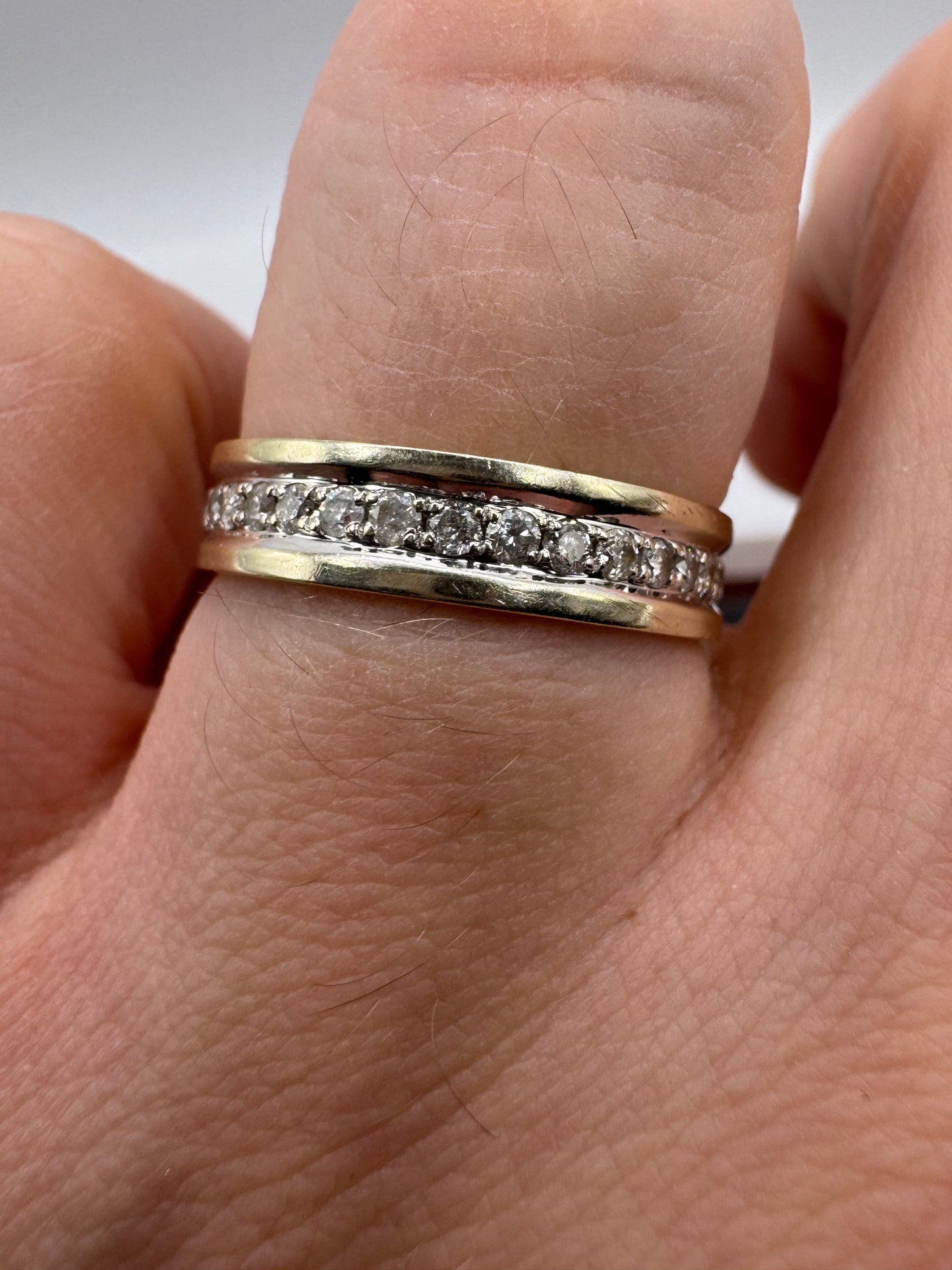 9ct white gold diamond three quarter eternity ring