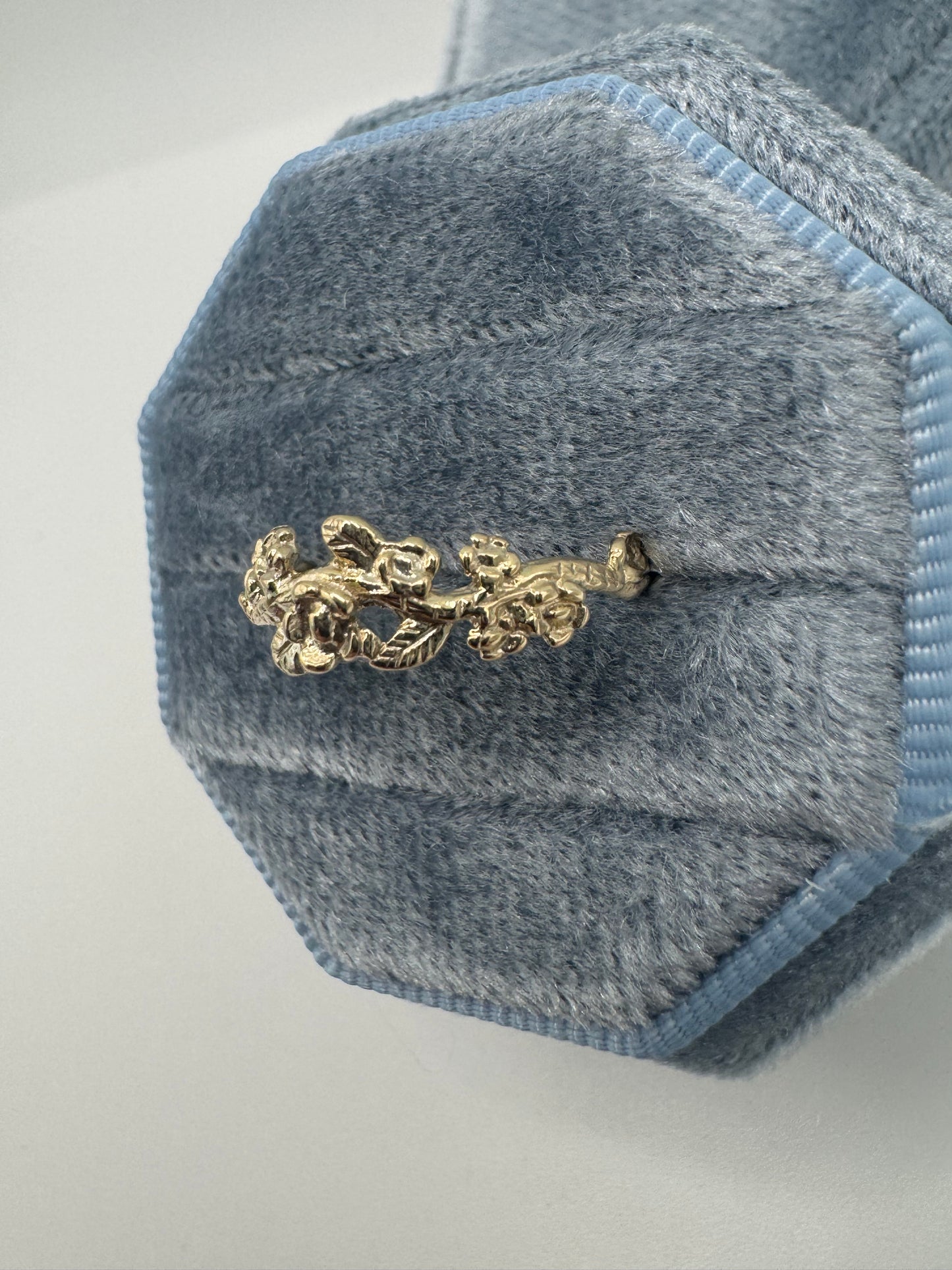 9ct gold forget me not ring