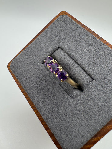 9ct gold amethyst ring