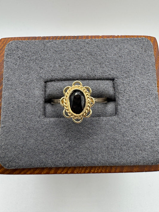 9ct gold Smokey quartz ring