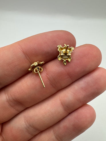 9ct gold turtle earrings
