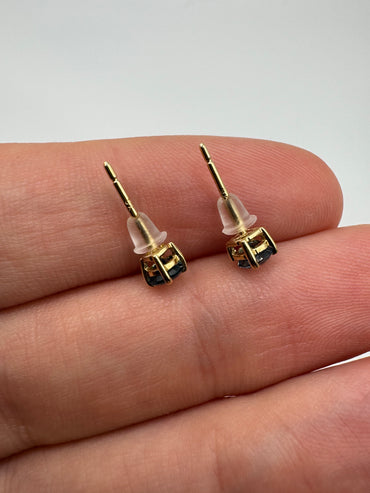 9ct gold topaz earrings